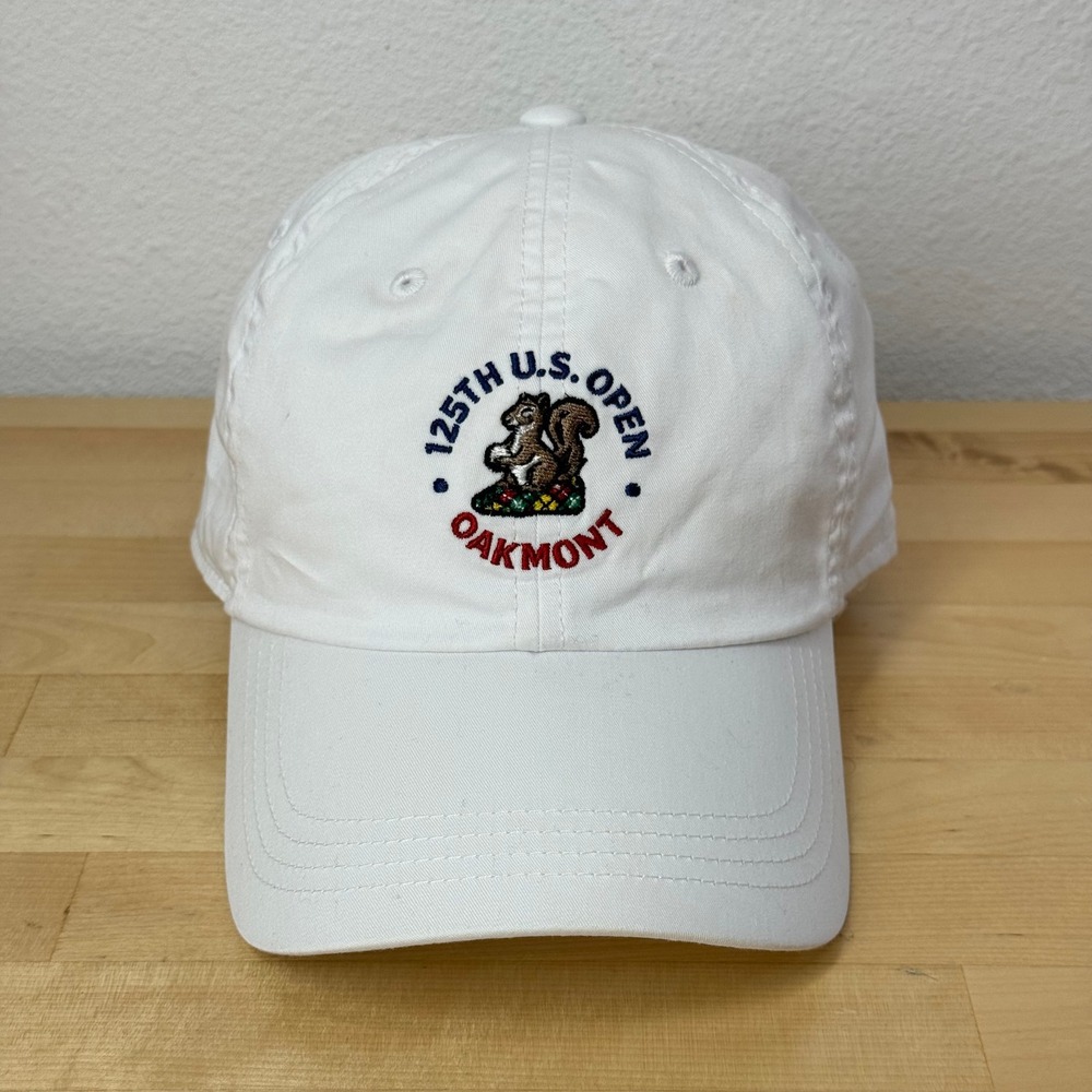 Ahead 125th U.S. Open Oakmont Squirrel Golf Hat White USGA Member Adjustable Cap